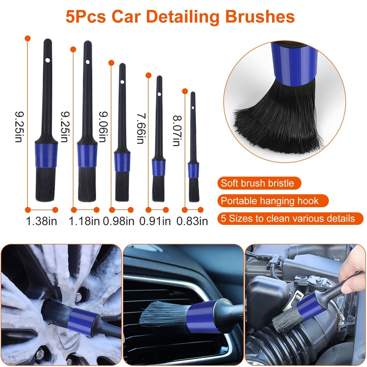 26-Piece Car Detailing Brush Kit