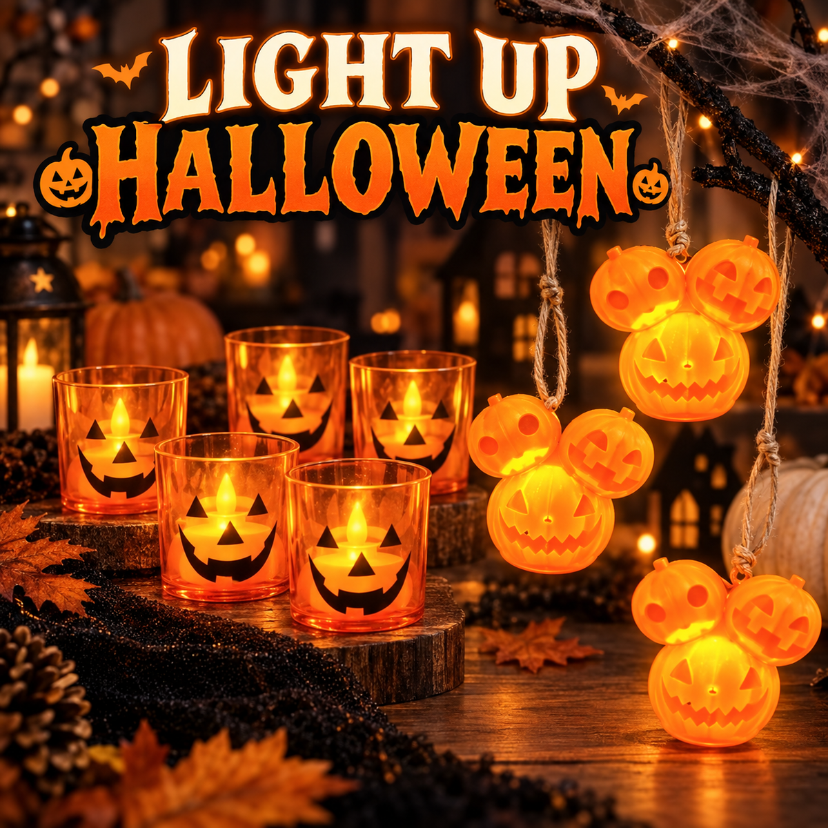 $2 Halloween Pumpkin Lights | LED Candle or Hanging Pumpkins