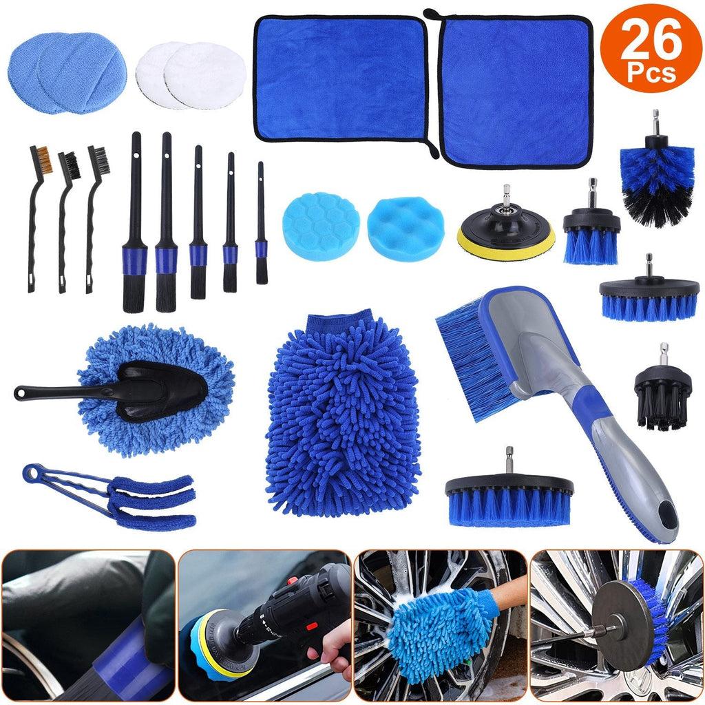 26-Piece Car Detailing Brush Kit