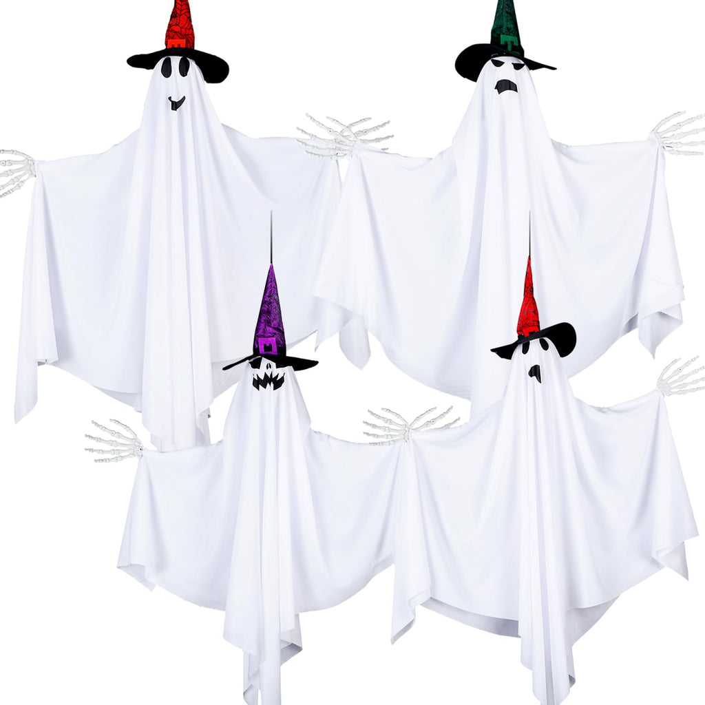 Halloween Hanging Ghost Decorations — Set of 4