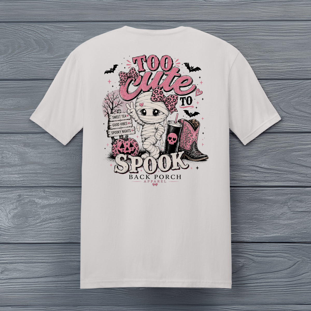 Too Cute to Spook Halloween T-Shirt – Ice Grey