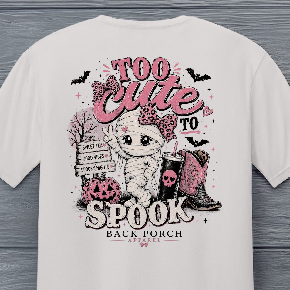 Too Cute to Spook Halloween T-Shirt – Ice Grey