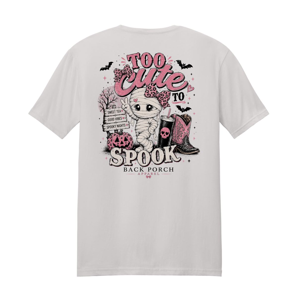 Too Cute to Spook Halloween T-Shirt – Ice Grey