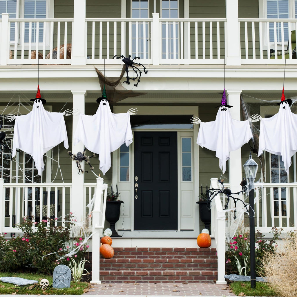 Halloween Hanging Ghost Decorations — Set of 4