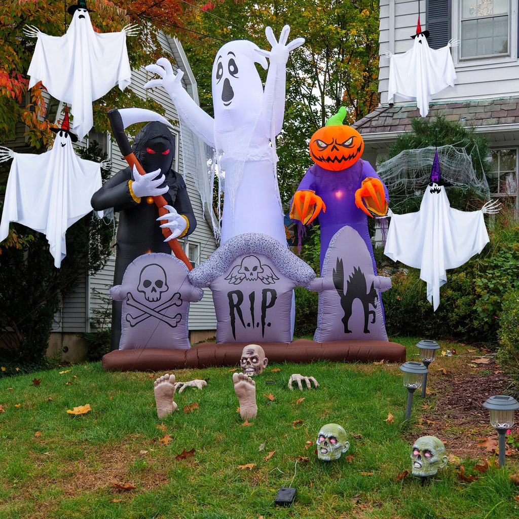 Halloween Hanging Ghost Decorations — Set of 4