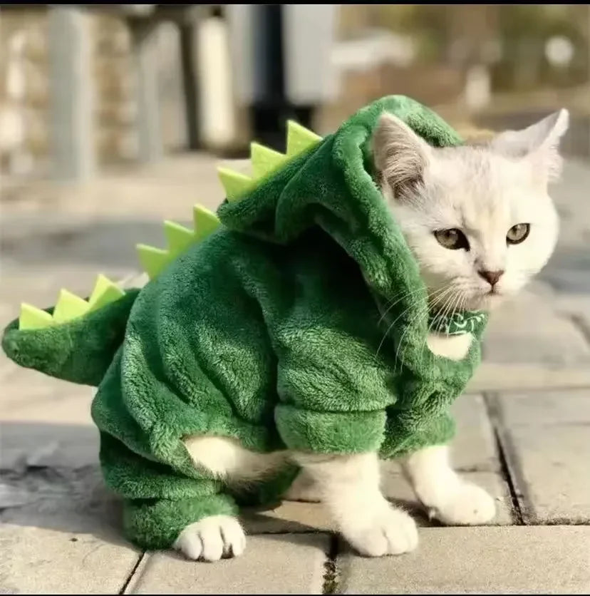 Halloween Dinosaur Costume for Small Cats — Medium Dogs