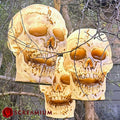 Giant Skull Pendant Lantern Prop 20-Inch-Tall Waterproof Outdoor Halloween Decoration