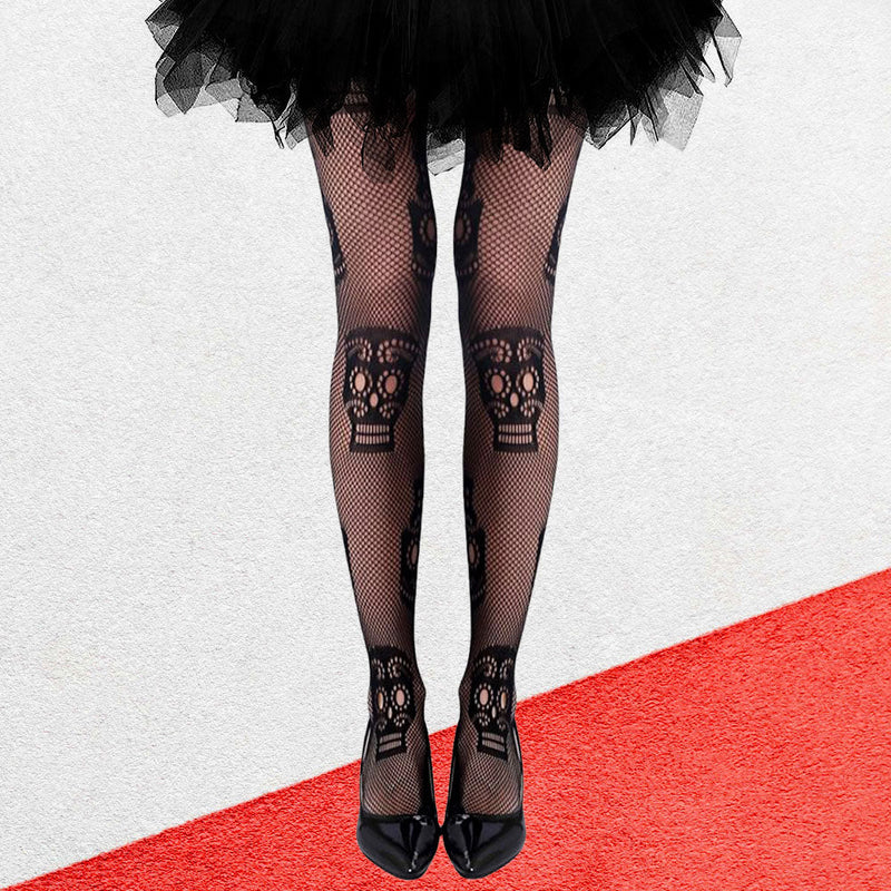 Day of the Dead Fishnet Tights