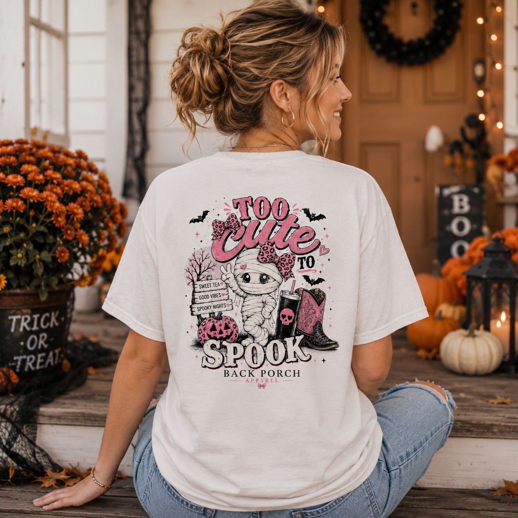 Too Cute to Spook Halloween T-Shirt – Ice Grey