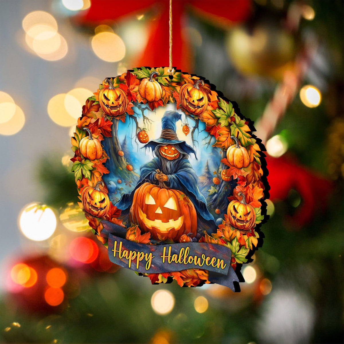 Happy Halloween Wreath Ornaments by G. Debrekht  - Halloween Decor - 8652821