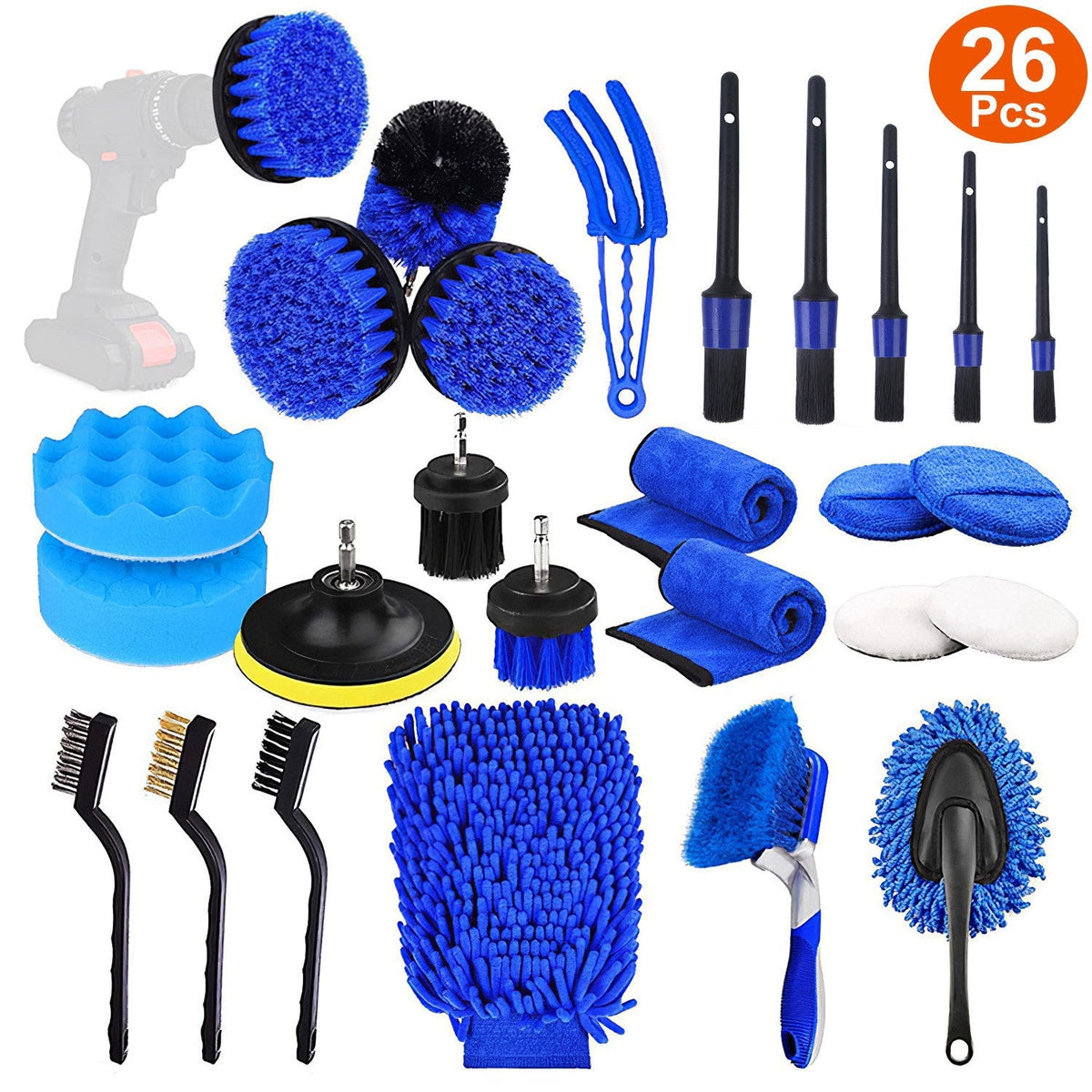 26-Piece Car Detailing Brush Kit