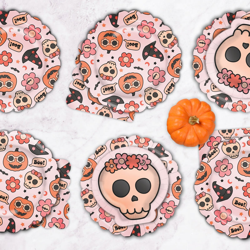 Groovy Halloween Party Tableware Kit — Serves 8