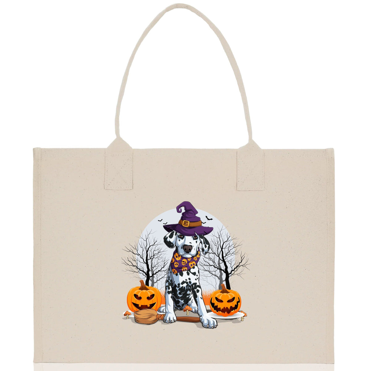 Halloween Trick or Treat Tote Bag Halloween Tote Bag for Kids Halloween Gift Halloween Candy Bag Halloween Doodles Cute Canvas Tote Bag
