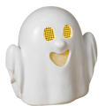 Halloween Resin Ghost with Animated Digital Eyes
