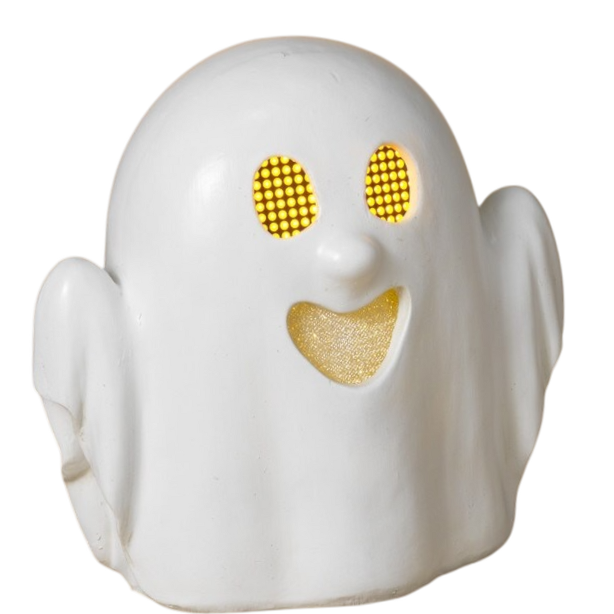 Halloween Resin Ghost with Animated Digital Eyes