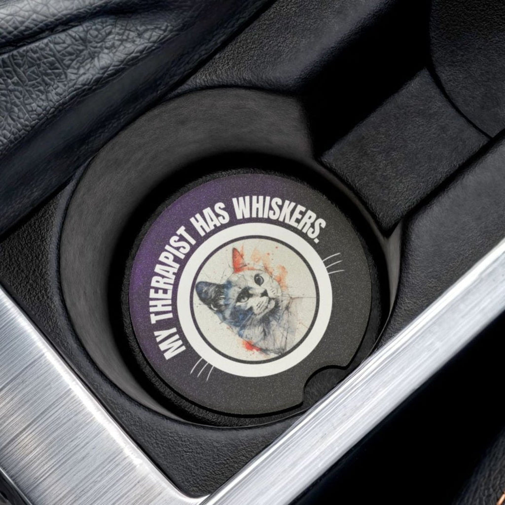 Cat-Design Soapstone Car Coasters