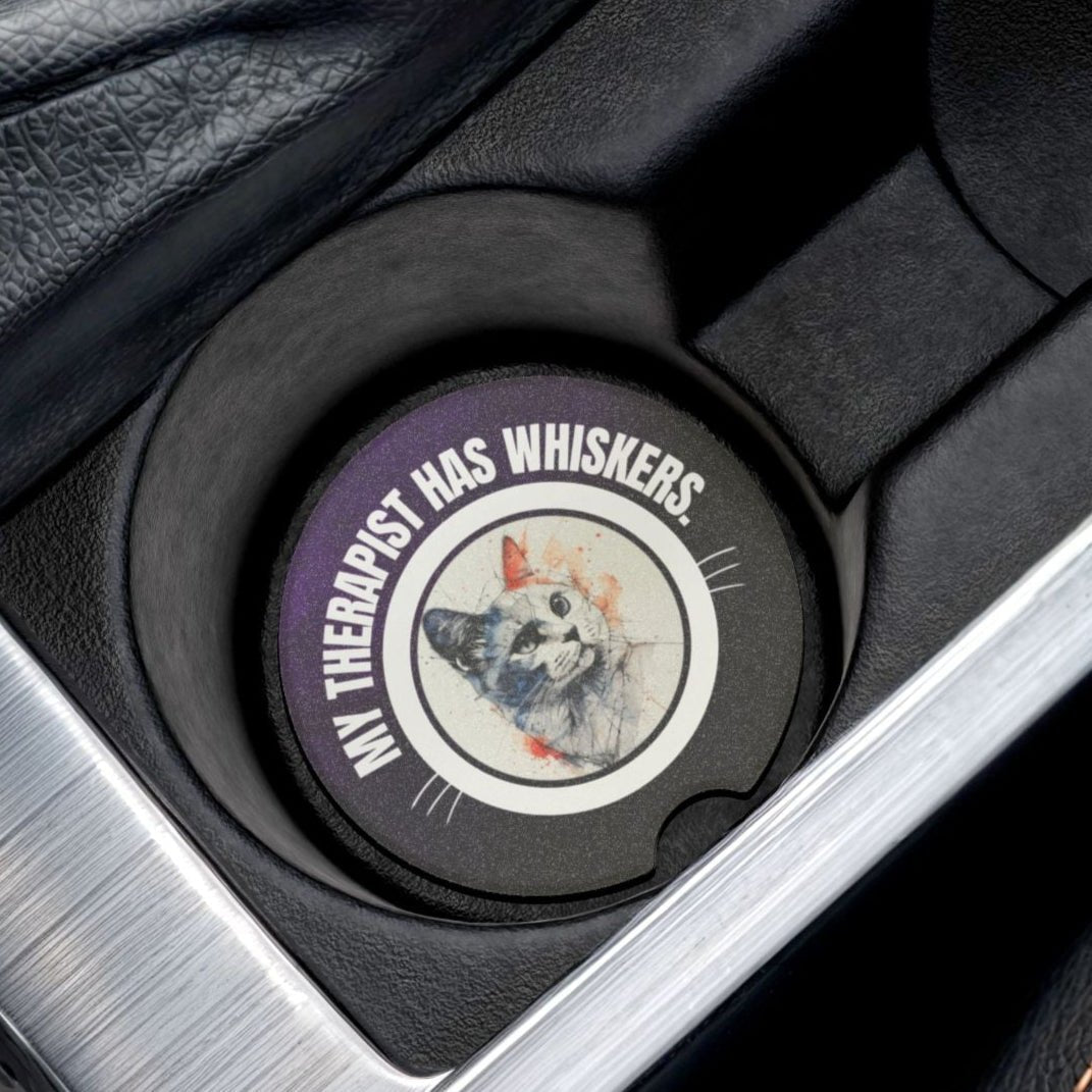 Cat-Design Soapstone Car Coasters