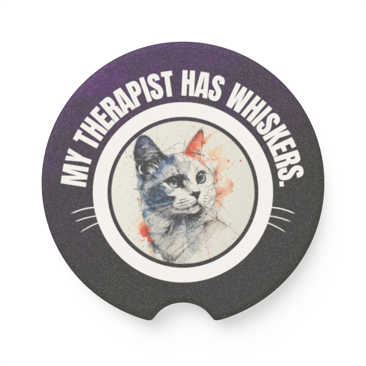 Cat-Design Soapstone Car Coasters